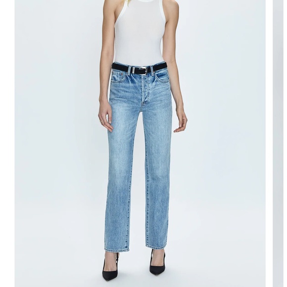 pistola Denim - pistola Cassie Light Blue Straight-Leg Jeans